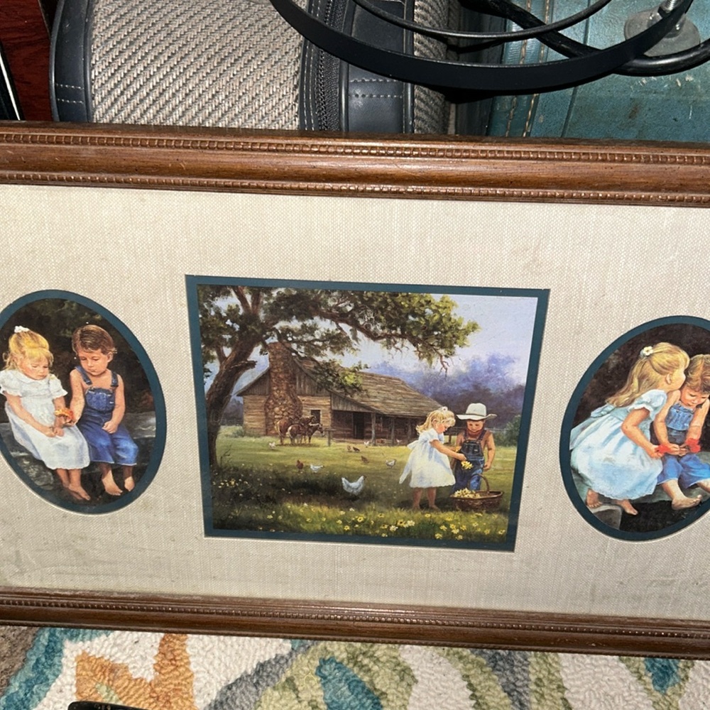 Vintage Framed Picture from Denim Days Collection